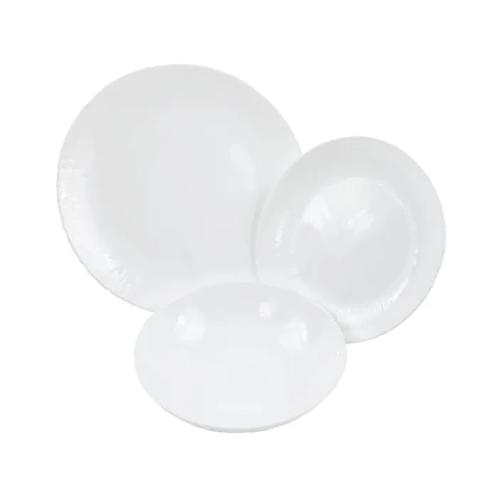 Farfurii Bormioli Coconut, opal, alb, set 18 piese
