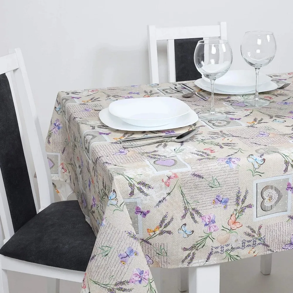 Fata de masa Lia, bumbac + poliester, multicolor, 135 x 180 cm