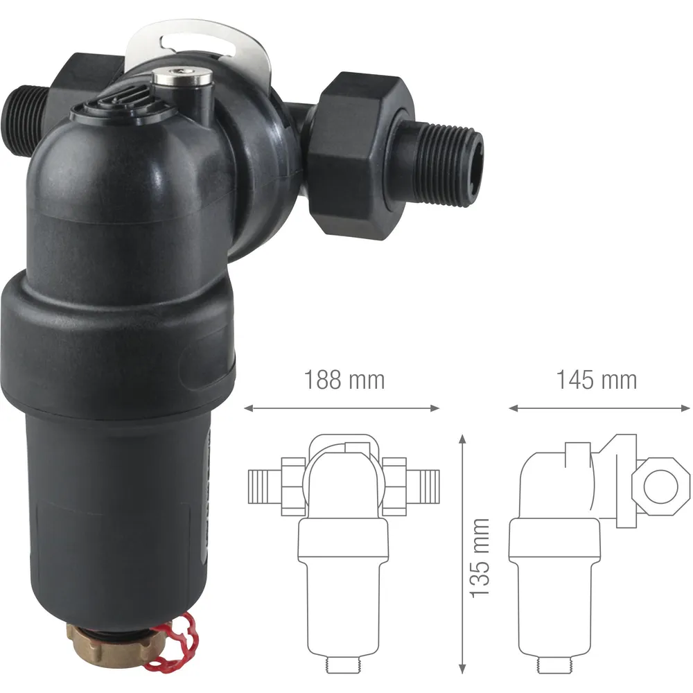 Filtru antimagnetita, ATLAS Filtri, FDM-3 RE6170130, centrala termica, filtrare apa, 3/4"-1"