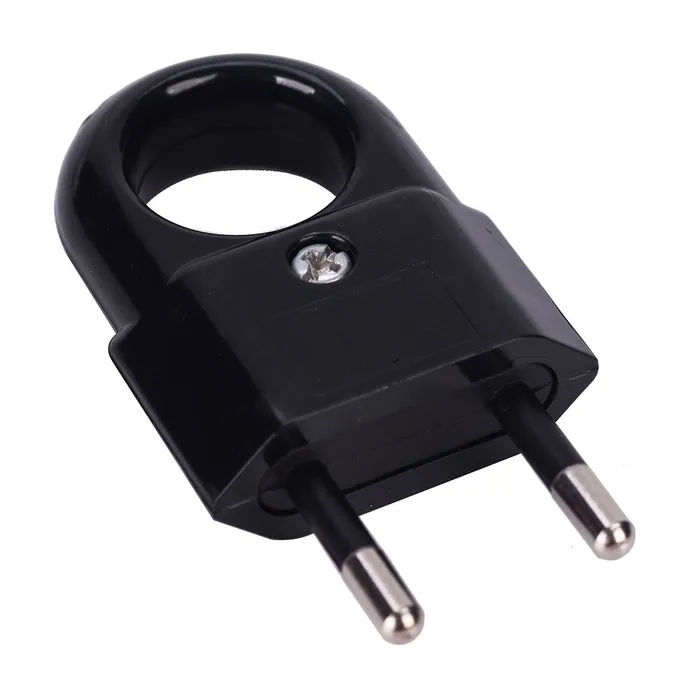 Fisa plata cu inel Line, 10A, negru
