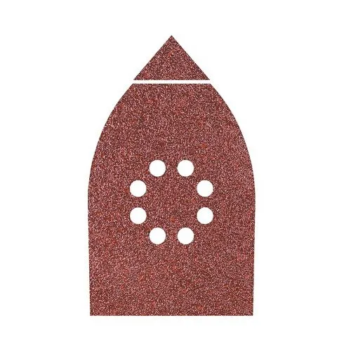 Foi abrazive triunghi Wolfcraft 107x142 mm, granulatie 80, pachet 6 bucati