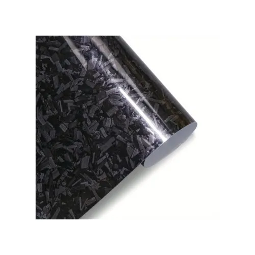 Folie auto autocolant PET Premium carbon forjat lucios cu tehnologie anti-bule 1.52m x 16m