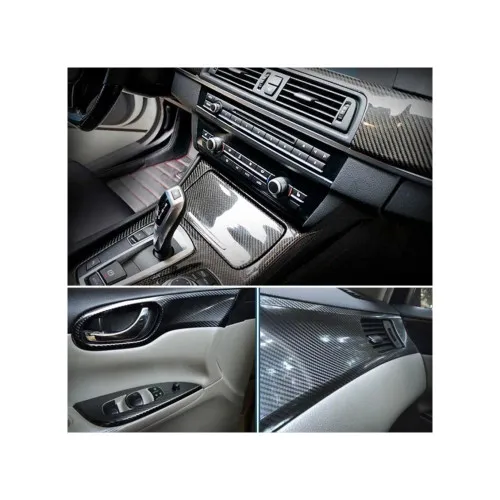 Folie auto autocolant PET Premium carbon negru cu tehnologie anti-bule 1.52m x 1m — imaginea 4