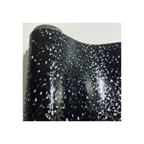 Folie auto autocolant PVC negru cu model 3D si tehnologie anti-bule 1.52m x 1m