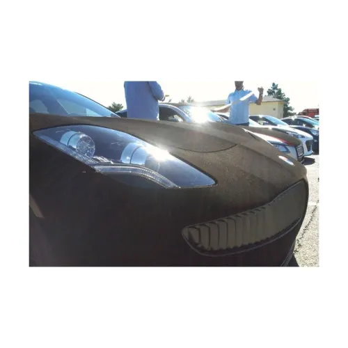 Folie auto autocolanta catifea neagra cu tehnologie anti-bule 1m x 1.37m — imaginea 2