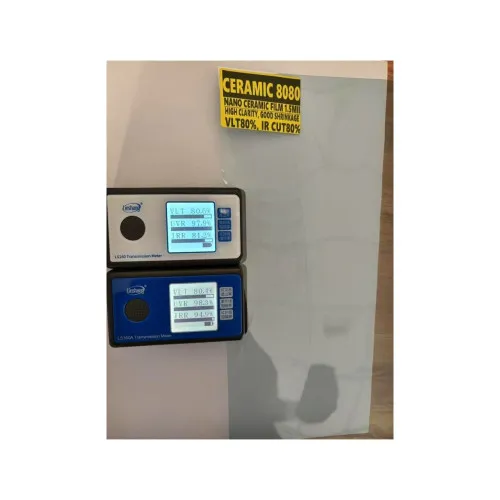 Folie auto ceramica omologata geamuri fata VLT 80% 10m x 0.5m cu 5 certificate RAR — imaginea 5