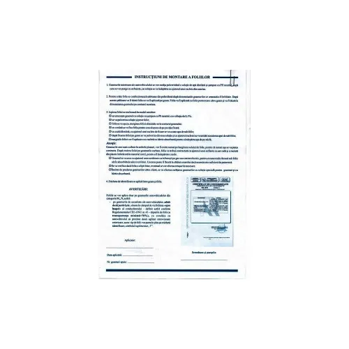 Folie auto ceramica omologata VLT 35% Dark Black 30m x 1.5m cu 24 certificate RAR — imaginea 4