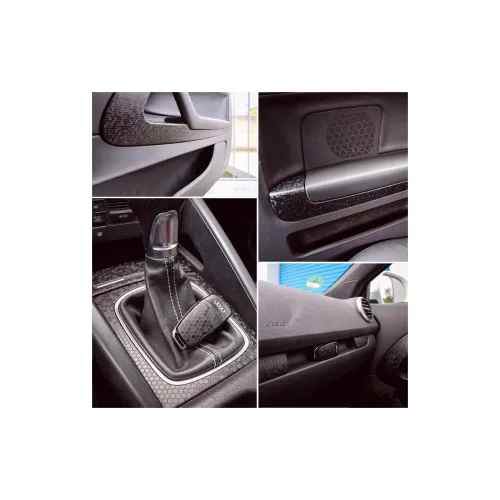 Folie auto Honeycomb Premium negru pentru colantare 1m x 1.5m — imaginea 4
