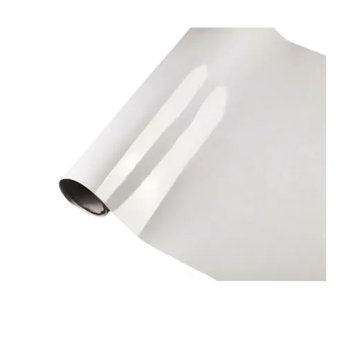 Folie auto PET Premium alb lucios pentru colantare caroserie cu tehnologie anti-bule 16m x 1.52m