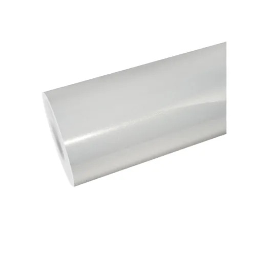Folie auto PET Premium alb metalizat pentru colantare caroserie cu tehnologie anti-bule 1m x 1.52m