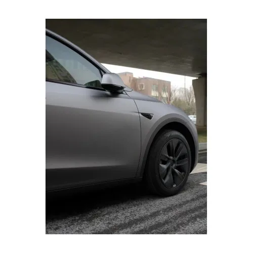 Folie auto PET Premium gri mat AMG Selenite pentru colantare caroserie cu tehnologie anti-bule 1m x 1.52m — imaginea 3