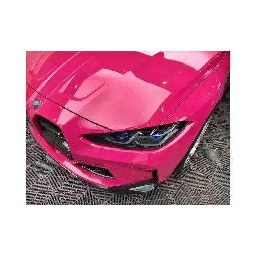 Folie auto PET Premium magenta lucios pentru colantare caroserie cu tehnologie anti-bule 1m x 1.52m — imaginea 4