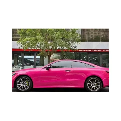 Folie auto PET Premium magenta lucios pentru colantare caroserie cu tehnologie anti-bule 1m x 1.52m — imaginea 3