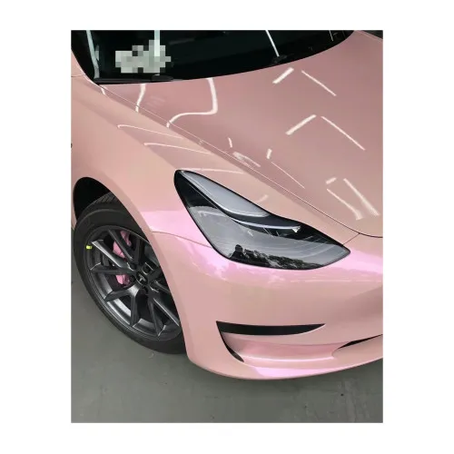 Folie auto PET Premium roz Phantom Sakura pentru colantare caroserie cu tehnologie anti-bule 16m x 1.52m — imaginea 3