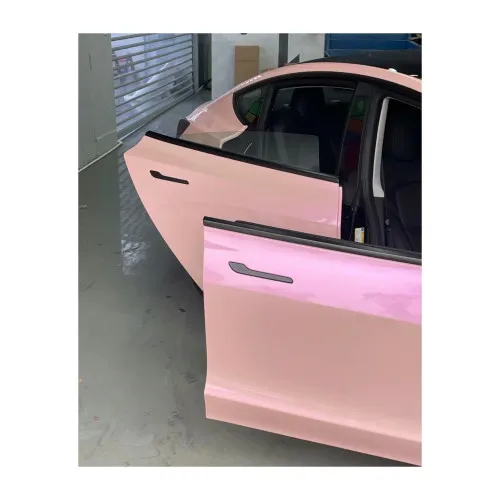 Folie auto PET Premium roz Phantom Sakura pentru colantare caroserie cu tehnologie anti-bule 16m x 1.52m — imaginea 2