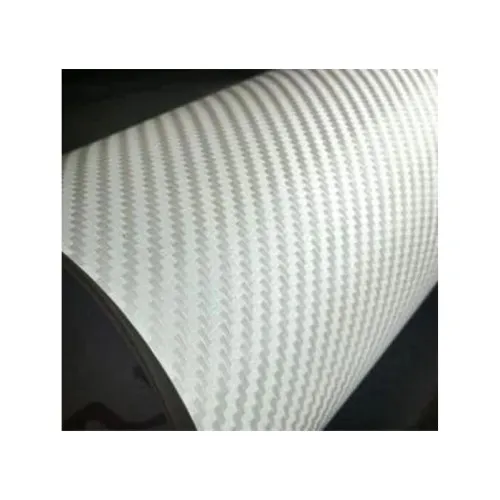 Folie carbon 3D alba cu tehnologie anti-bule 1.5m x 1m