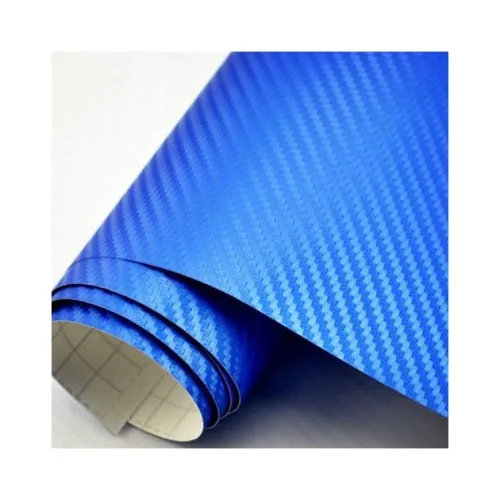 Folie carbon 3D albastra cu tehnologie anti-bule 1.5m x 9m