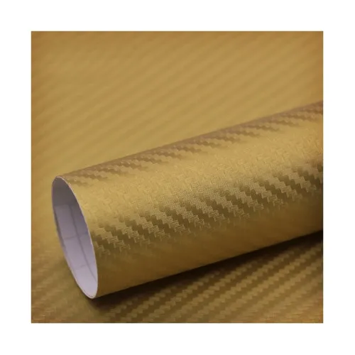 Folie carbon 3D aurie cu tehnologie anti-bule 1.5m x 9m