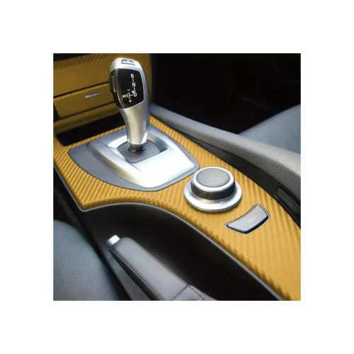 Folie carbon 3D galbena pentru colantare auto 1.27m x 28m — imaginea 2