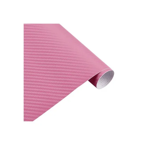 Folie carbon 3D roz pentru colantare auto 1.27m x 28m