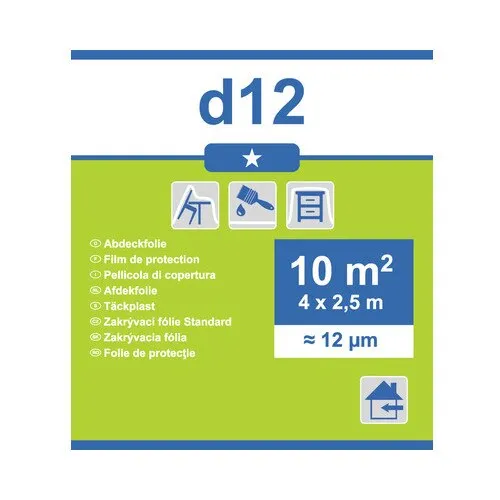 Folie de protectie transparenta 4x2, 5m pentru vopsire si renovare