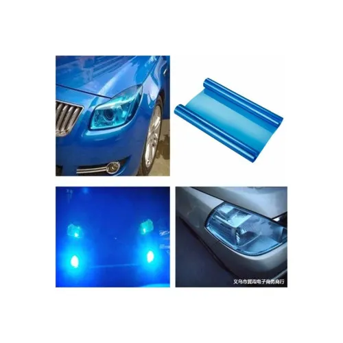 Folie protectie faruri si stopuri TPH Premium albastra cu regenerare 60cm x 60cm — imaginea 3