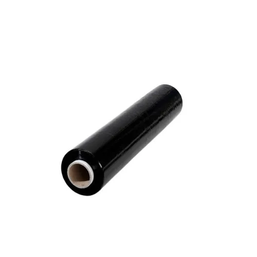 Folie stretch manuala neagra 1.5 kg 23 microni pentru ambalare