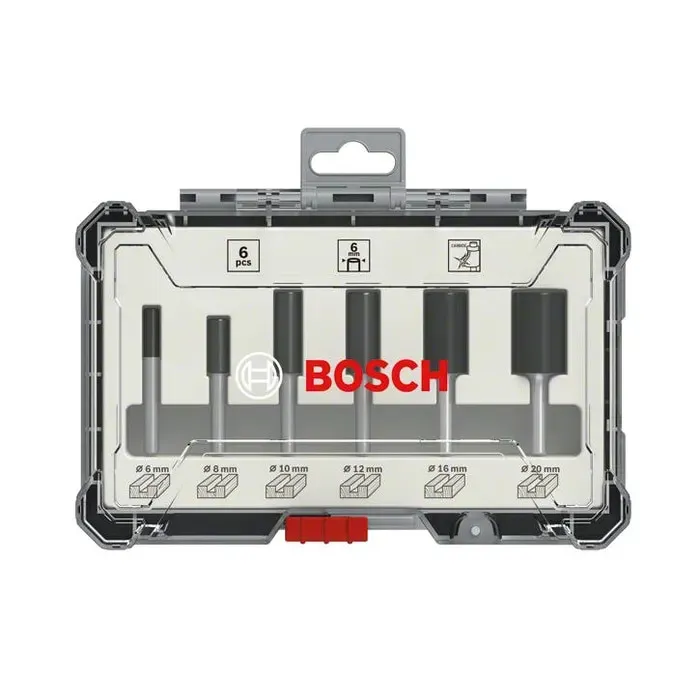 Freza pentru nut, din carburi metalice, pentru decupare lemn, Bosch 2607017465, set 6 bucati