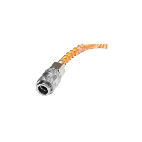 Furtun compresor 15 metri spiralat cu cuple rapide universale Hoteche — imaginea 2