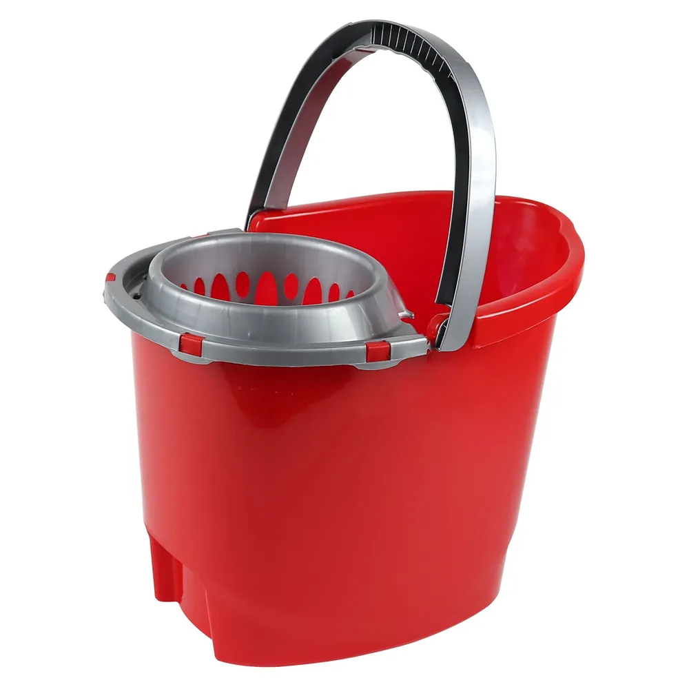 Galeata din plastic cu storcator Plastina, 13L, diverse culori