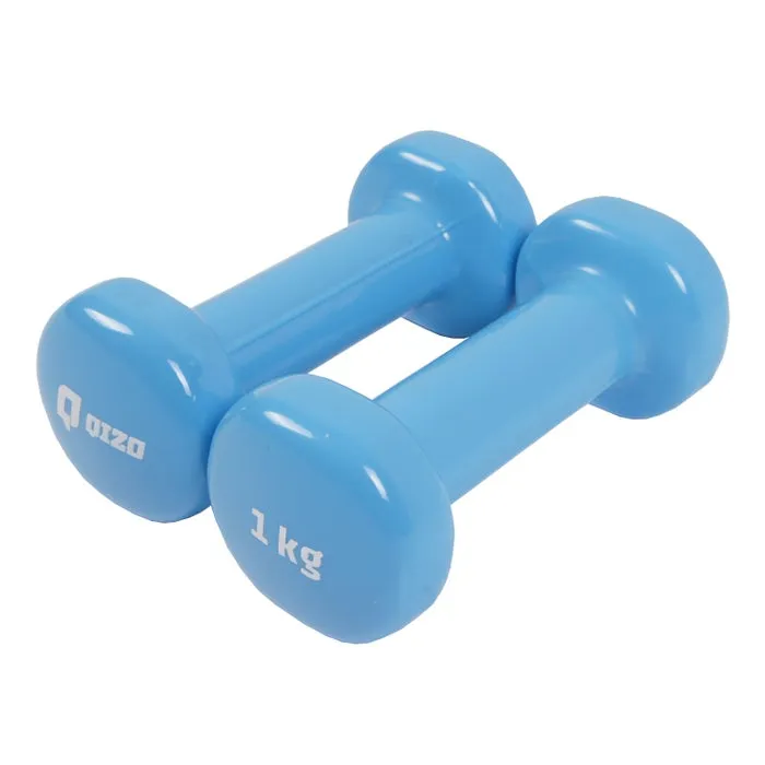 Gantera Qizo metal cu invelis neopren, set 2 buc x 1 kg