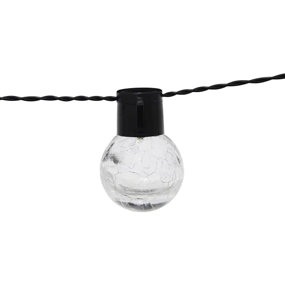 Ghirlanda decorativa LED Crackle, 1.7m, 8 becuri, negru