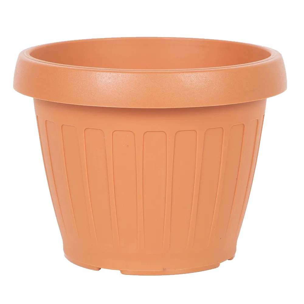 Ghiveci flori Dalia, plastic, Ø 16 cm, maro teracota