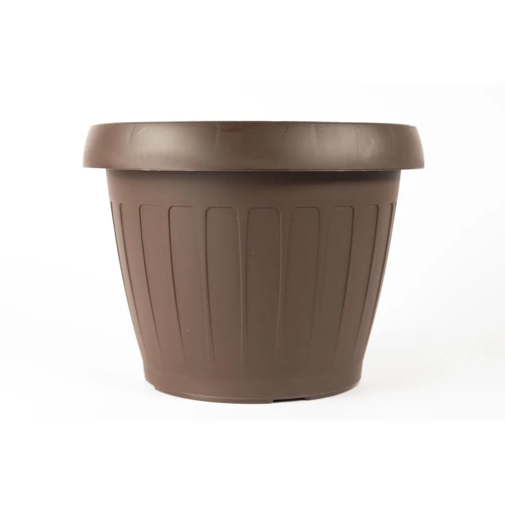 Ghiveci flori Dalia, plastic, Ø 23 cm, maro
