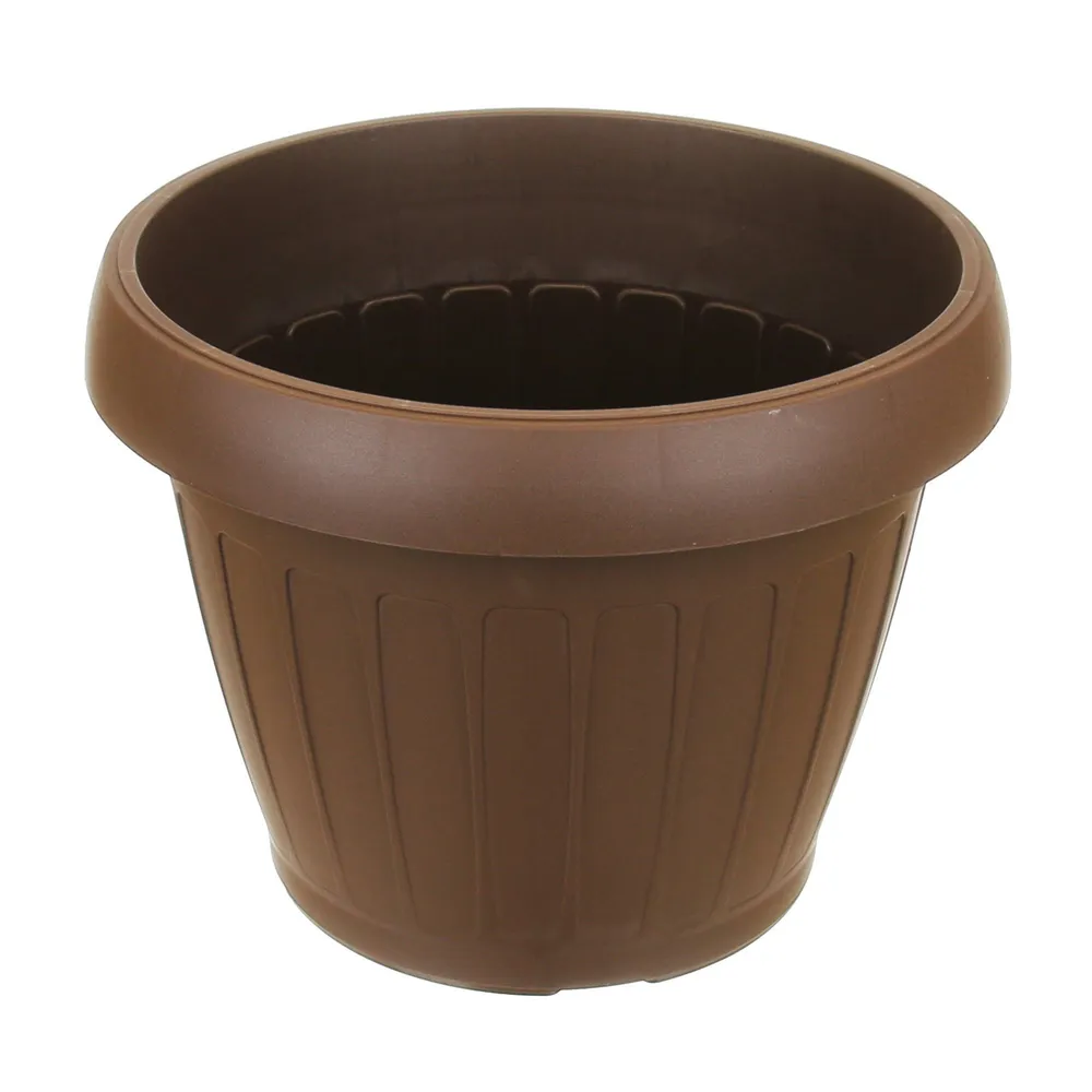 Ghiveci flori Dalia, plastic, Ø 32 cm, maro