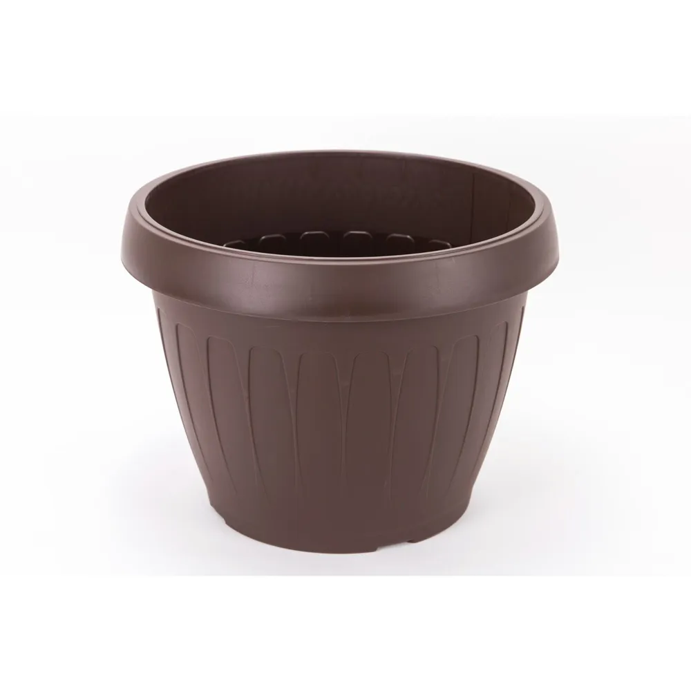 Ghiveci flori Dalia, plastic, Ø 40 cm, maro
