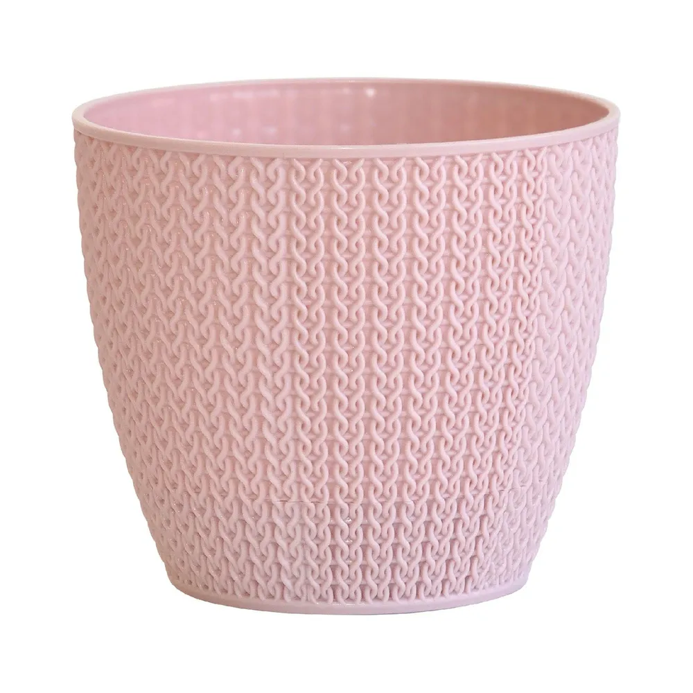 Ghiveci flori Knit, polipropilena, Ø 12 cm, roz