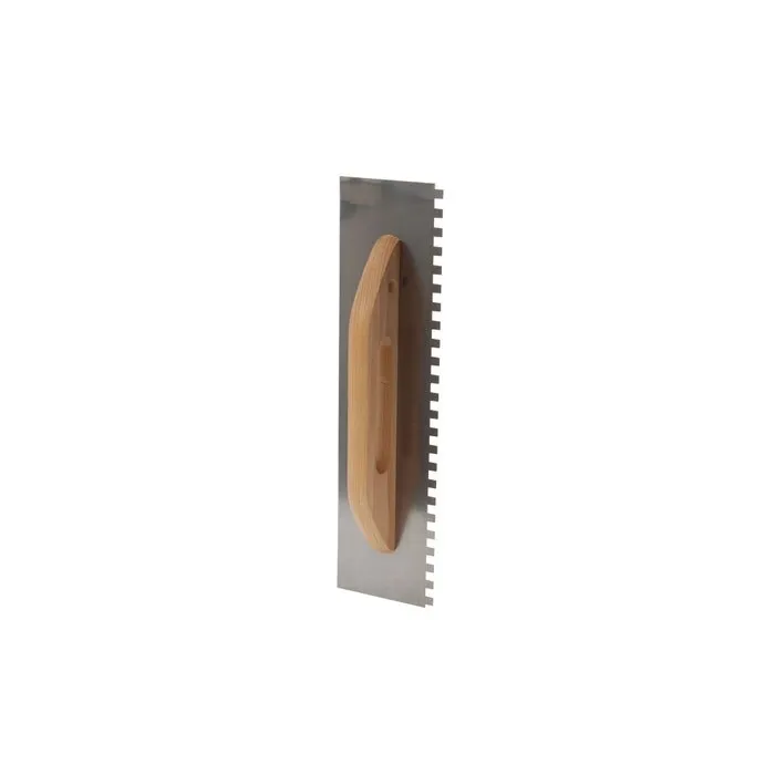 Gletiera inox Holzer, cu dinti de 10 mm, 48 x 13 cm