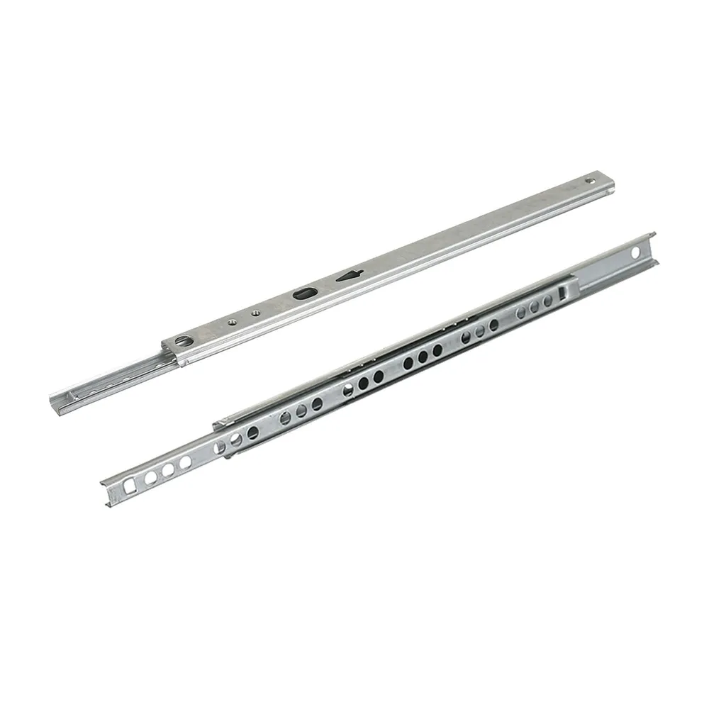 Glisiere sertar, glisare partiala, cu bile, 342/17 mm, nichelate (set 2 buc)