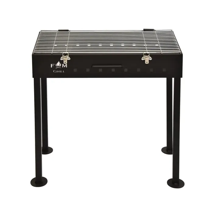 Gratar gradina cu carbuni, portabil, din tabla otel, 58 x 30 cm, Premium 3172, demontabil