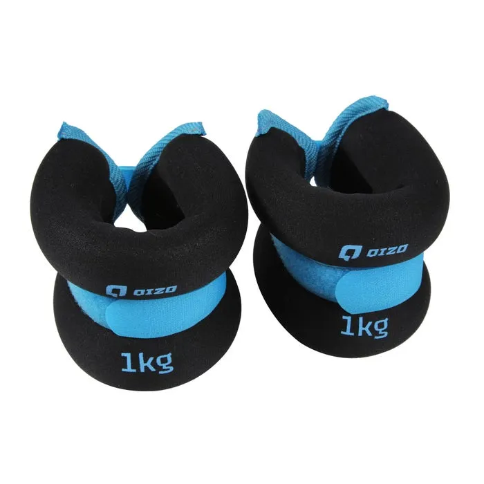 Greutati pentru incheieturi si glezne Qizo, neopren, 1 kg, set 2 buc