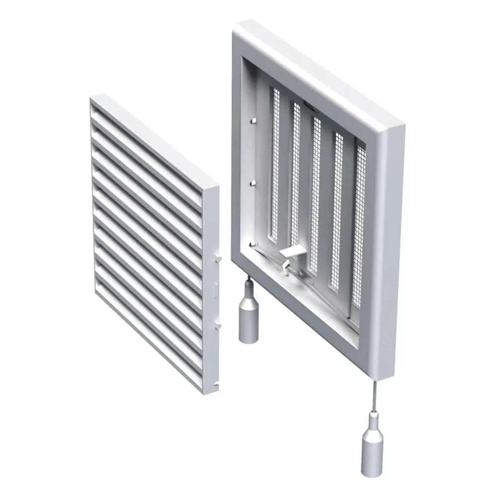 Grila cu reglaj manual, pentru ventilatie, Vents MV 100RS, 154 x 154 mm