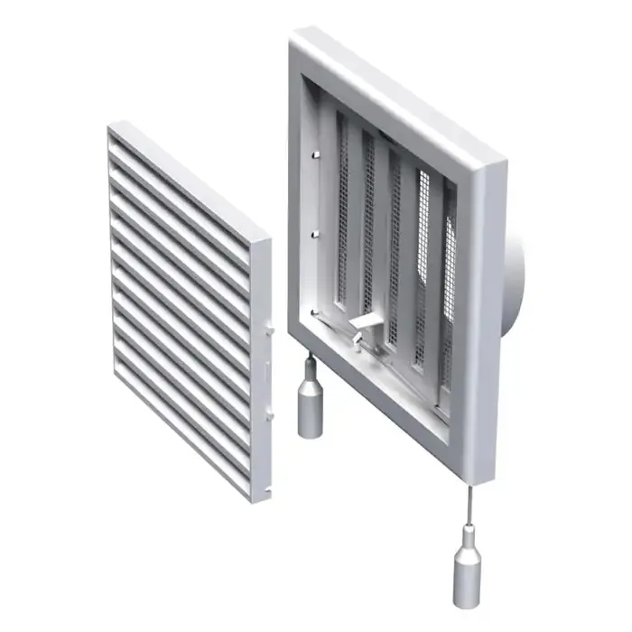 Grila cu snur, Vents MV 100VRS, 154 x 154 mm, D 100 mm