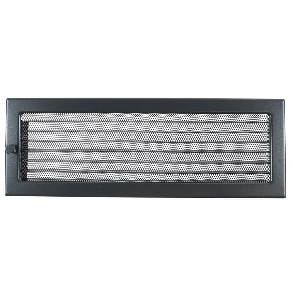 Grila semineu Haco LKM, cu sistem de inchidere, metalica, grafit, 480 x 170 mm