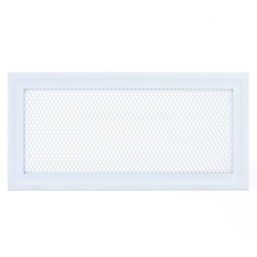 Grila semineu MK10B, metalica, alba, 260 x110 mm