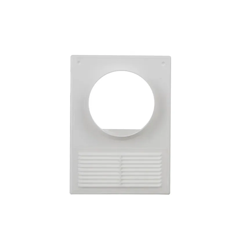 Grila ventilatie cu orificiu admisie, plastic, 12 cm, alba