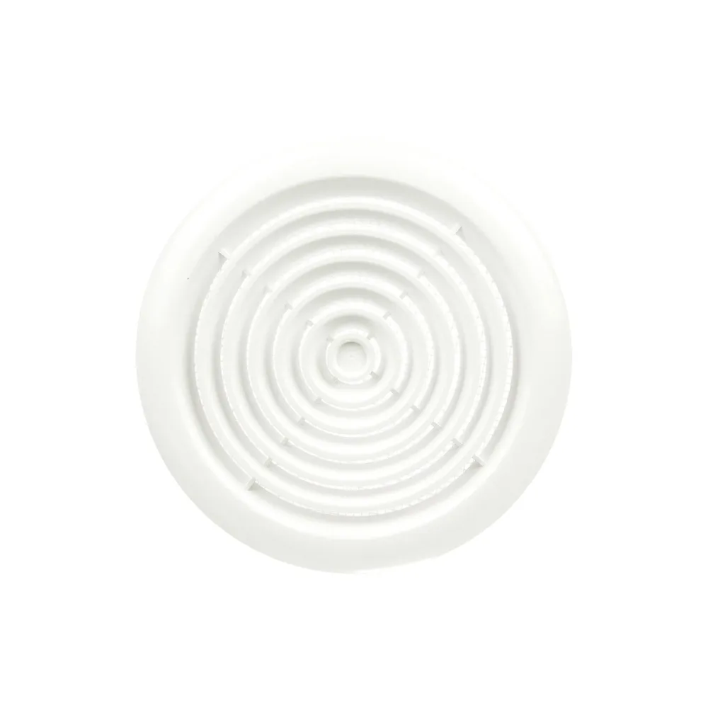 Grila ventilatie, de tavan, plastic, D 10 cm, alba