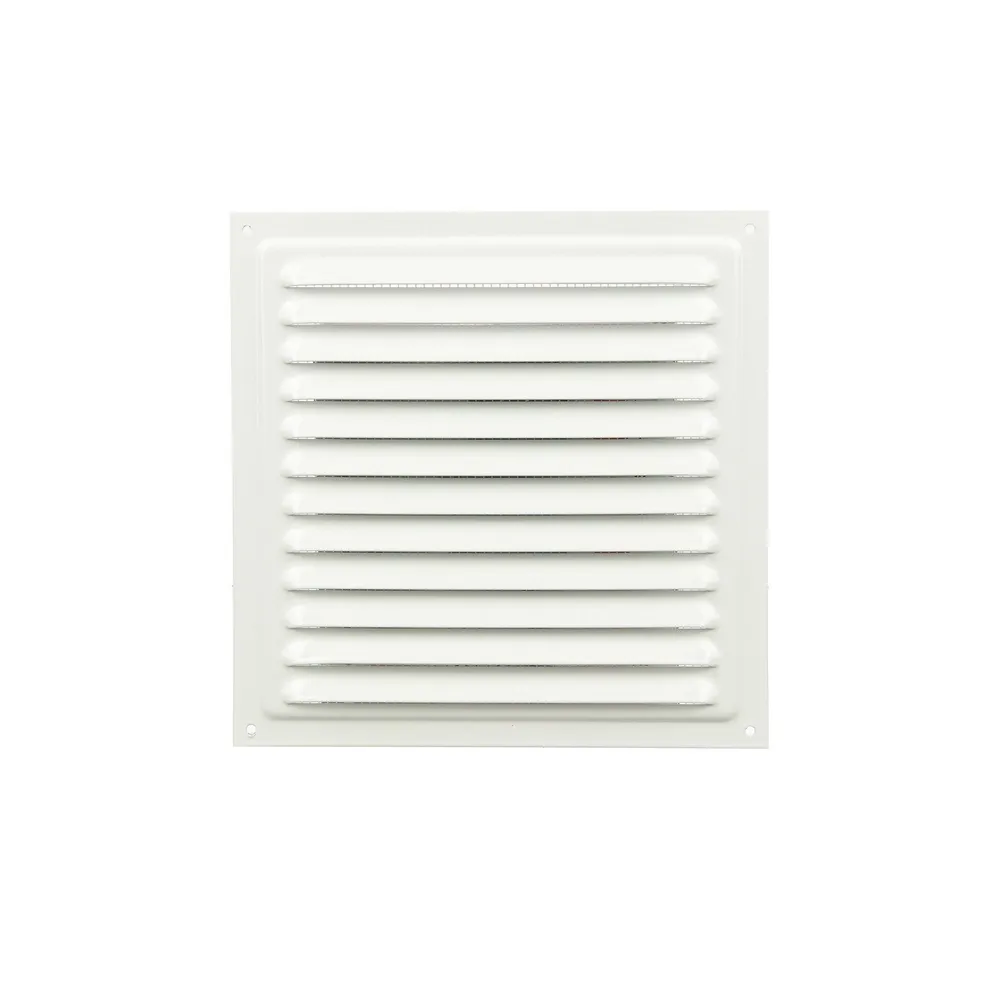 Grila ventilatie, metal, 25 x 25 cm, alba