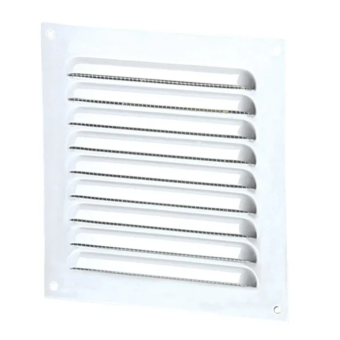 Grila ventilatie metalica Vents, otel, alb, 125 x 125 mm