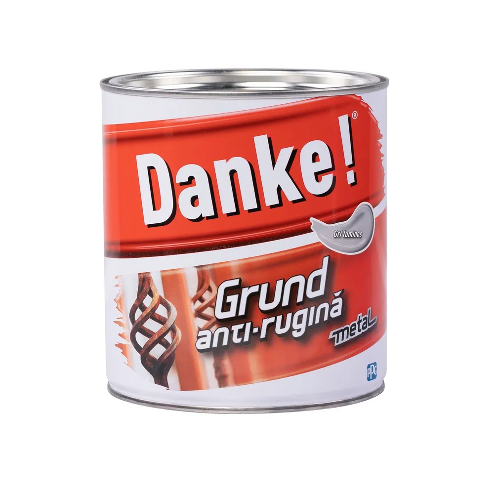 Grund metal Danke, anti rugina, gri, 2.5 L